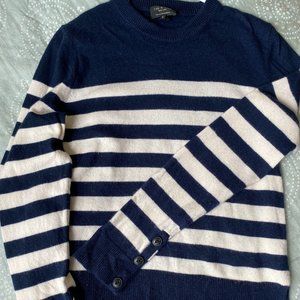 rag & bone striped cashmere sweater, size LG